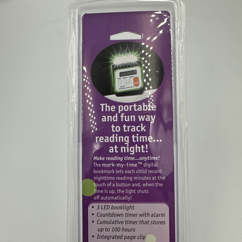 Mark-My-Time Digital Bookmark LED Book Light Timer 3D Planets - Picture 5 of 5